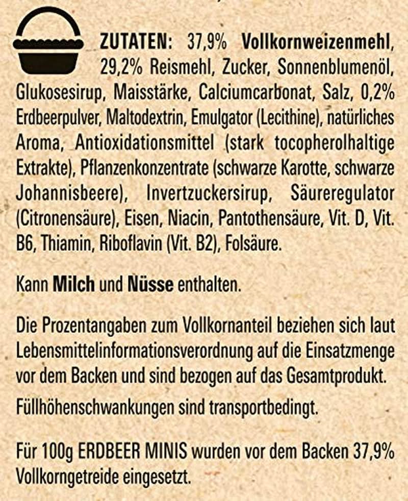 NESTLE Strawberry Minis, cereale cu aromă de căpșuni și făină integrală, set 7 x 375 grame Cereale Naty Shop