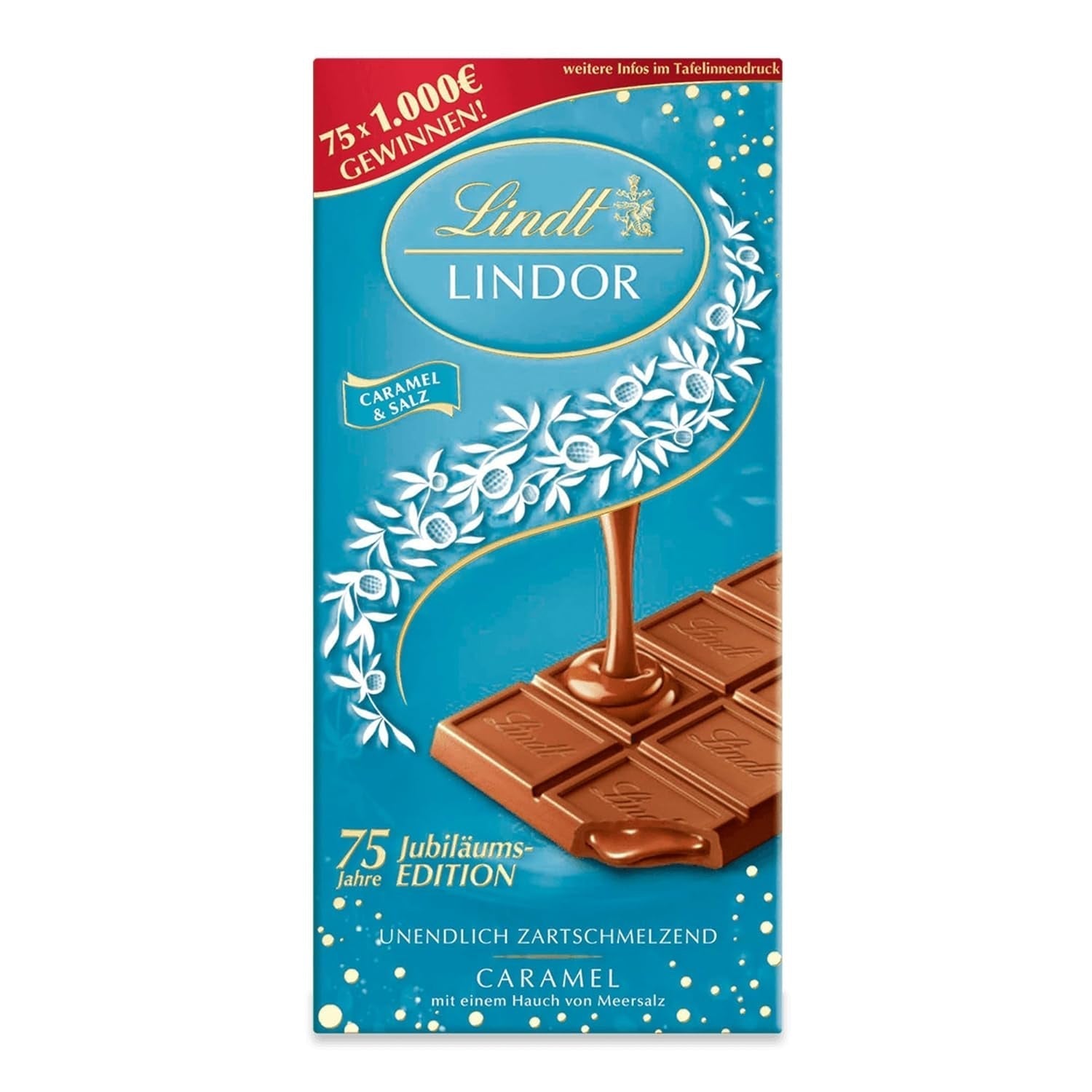 Lindt Chocolate LINDOR Caramel & Salt, 100 grame Bomboane de Ciocolata Naty Shop Default Title