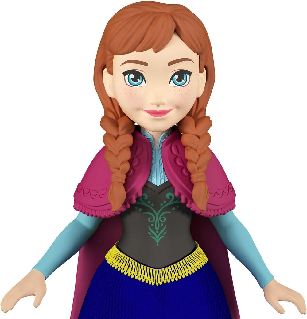Mattel DISNEY The Ice Queen Anna & Sven - păpușă și figurină animal, inspirată de personajele animate, membre mobile, fustă și pelerină detașabile, pentru copii de la 3 ani, HLX03 Papusi Naty Shop