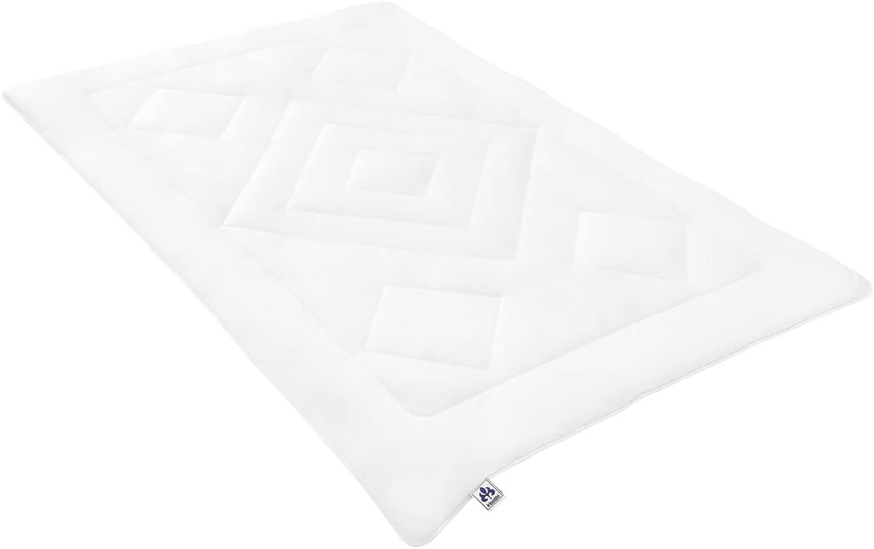 Irisette Noblesse Bettdecke für alle Jahreszeiten – Made in Germany – Bettbezug aus reiner Baumwolle, 135 x 200 cm, Öko-Tex-zertifiziert. Steppdecken und Bettdecken Naty Shop Single 135 cm x 200 cm Mono