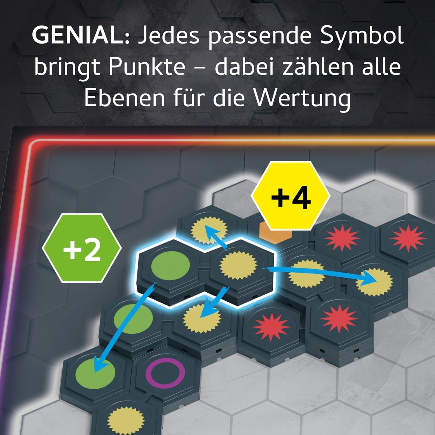 KOSMOS 684006 Einfach geniales 3D mit hochwertigen 3D-Steinen. Neue Möglichkeiten entdecken, Brettspiel für die ganze Familie ab 10 Jahren, Geschenk, Familienspiel für 1-4 Spieler, Partyspiel