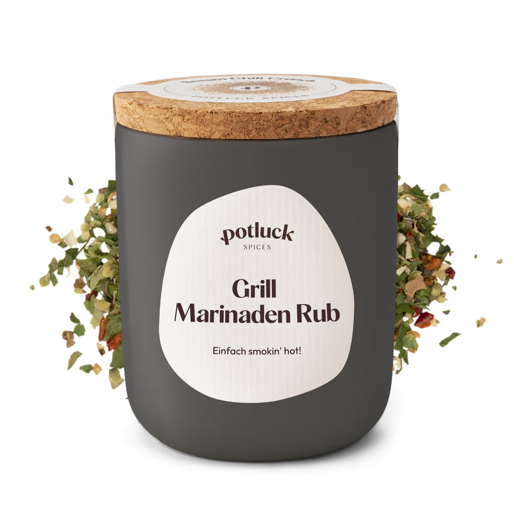 Potluck | Gewürzburger | Würzmischung im Keramiktopf | 100g | Vegan, glutenfrei und mit natürlichen Zutaten
