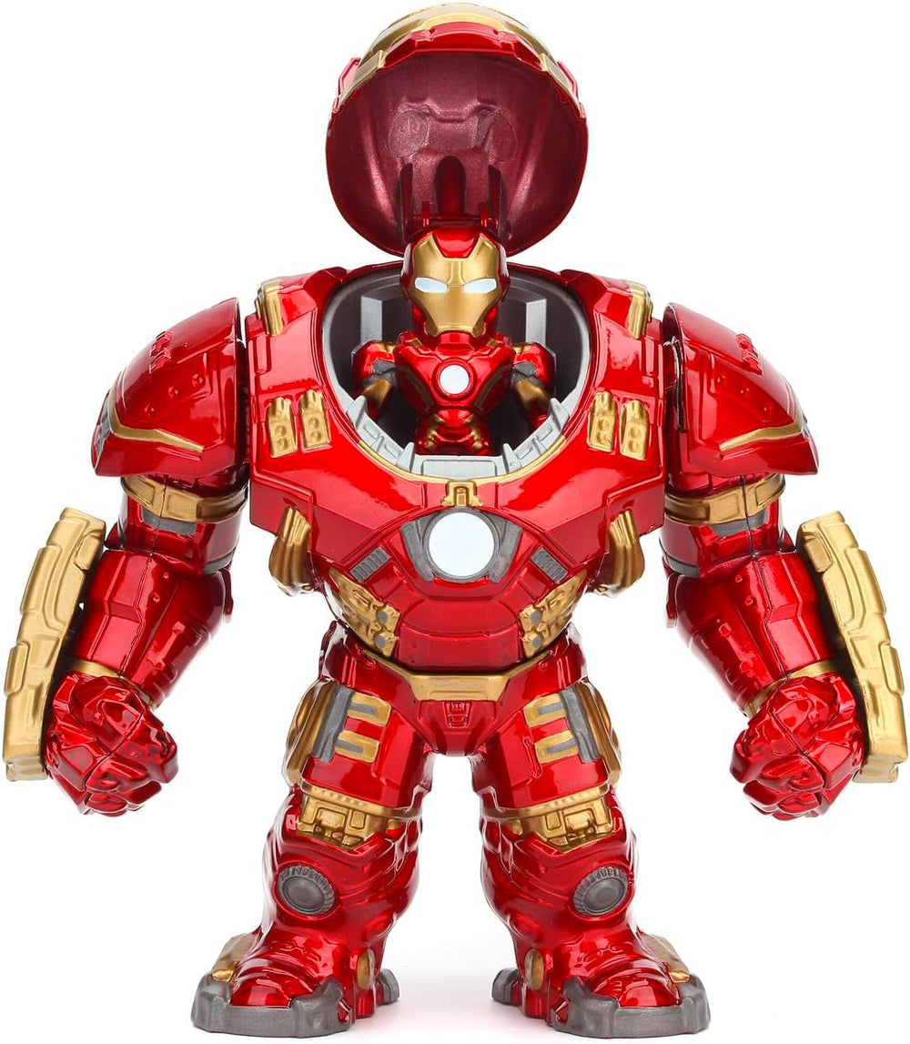 Jada Toys Marvel-Figur Hulkbuster & Ironman, offener und geschlossener Helm, Sammelfiguren, Set, Druckguss, Rot, Größe: 6 Zoll Hulkbuster & 2 Zoll Ironman Actionfiguren Naty Shop