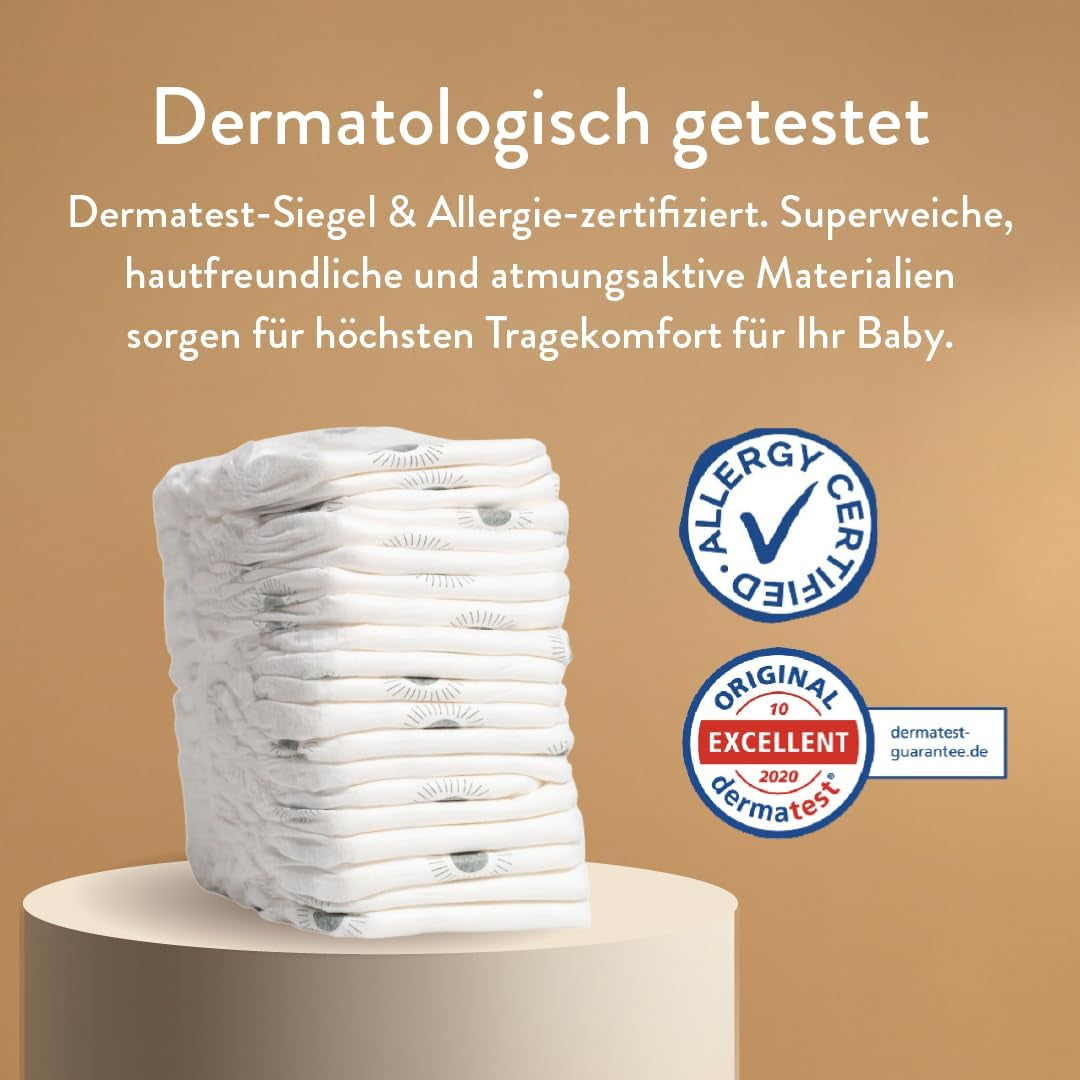 Push-up-Windeln, Größe 4 L (7-12 kg) – 1 Beutel à 25 Stück – Keine Schadstoffe, umweltfreundlich, ultraflach, für den Nachtgebrauch – Hergestellt in Dänemark