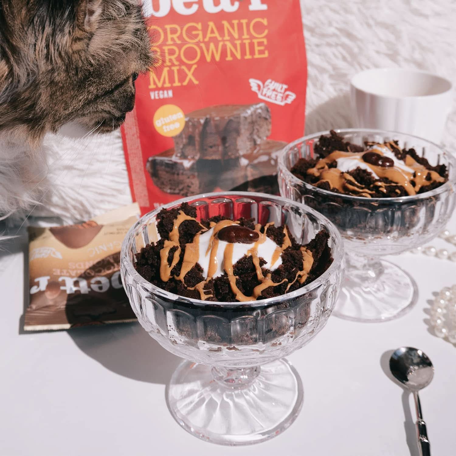 Bettr Organic Brownie Mix – Bio-, vegane und glutenfreie Brownies mit reichhaltigem Kakaogeschmack, 6 x 400 Gramm Kitchen Naty Shop