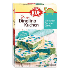 RUF Dinolino Cake, dreifarbiger Blechkuchen mit Zitronengeschmack, 850 Gramm Sprinkles Naty Shop Dino Cake