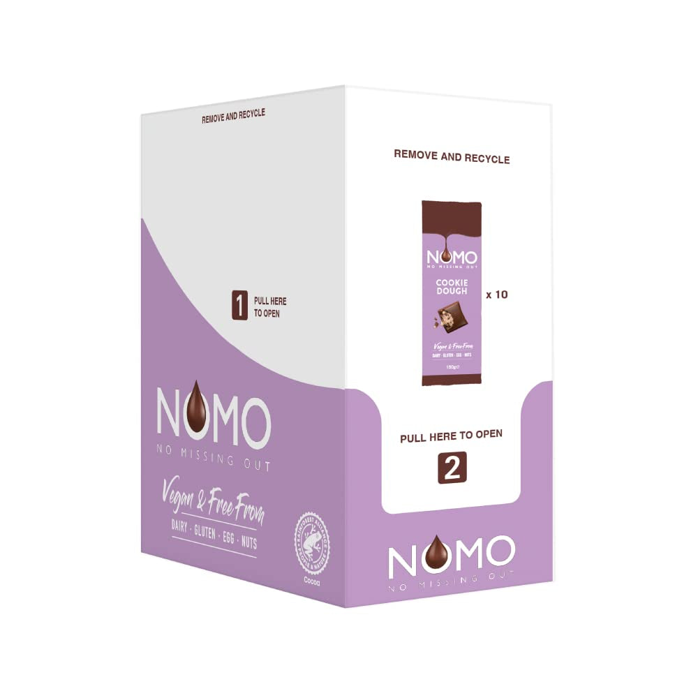 NOMO XL Chocolate Cookie Dough 127g – nussfrei, erdnussfrei, milchfrei, laktosefrei, eifrei, glutenfrei – pflanzlich – vegan
