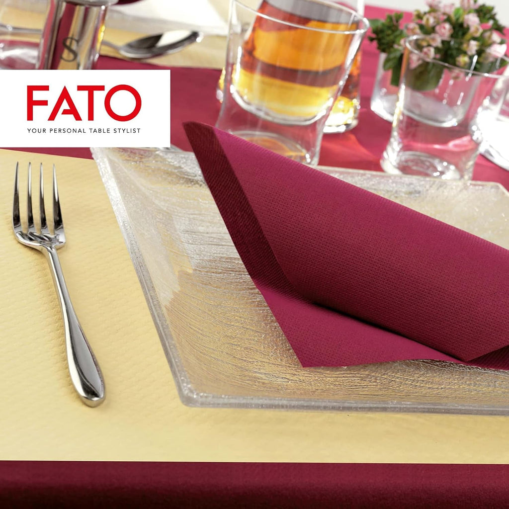 - Șervețele de hârtie de unică folosință, Softness And Softness, pachet de 40 șervețele, dimensiune 38X38, pliate 4 ori, 2 straturi, culoare Bordeaux, hârtie din celuloză pură 100%, certificată Fsc (pachet de 3)