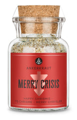 Ankerkraut „Merry Crisis“ Anlass-Gewürz, Aioli Pfeffer Salz zum Verschenken, Gewürz Geschenk mit Knoblauch, 155 g im Korkenglas