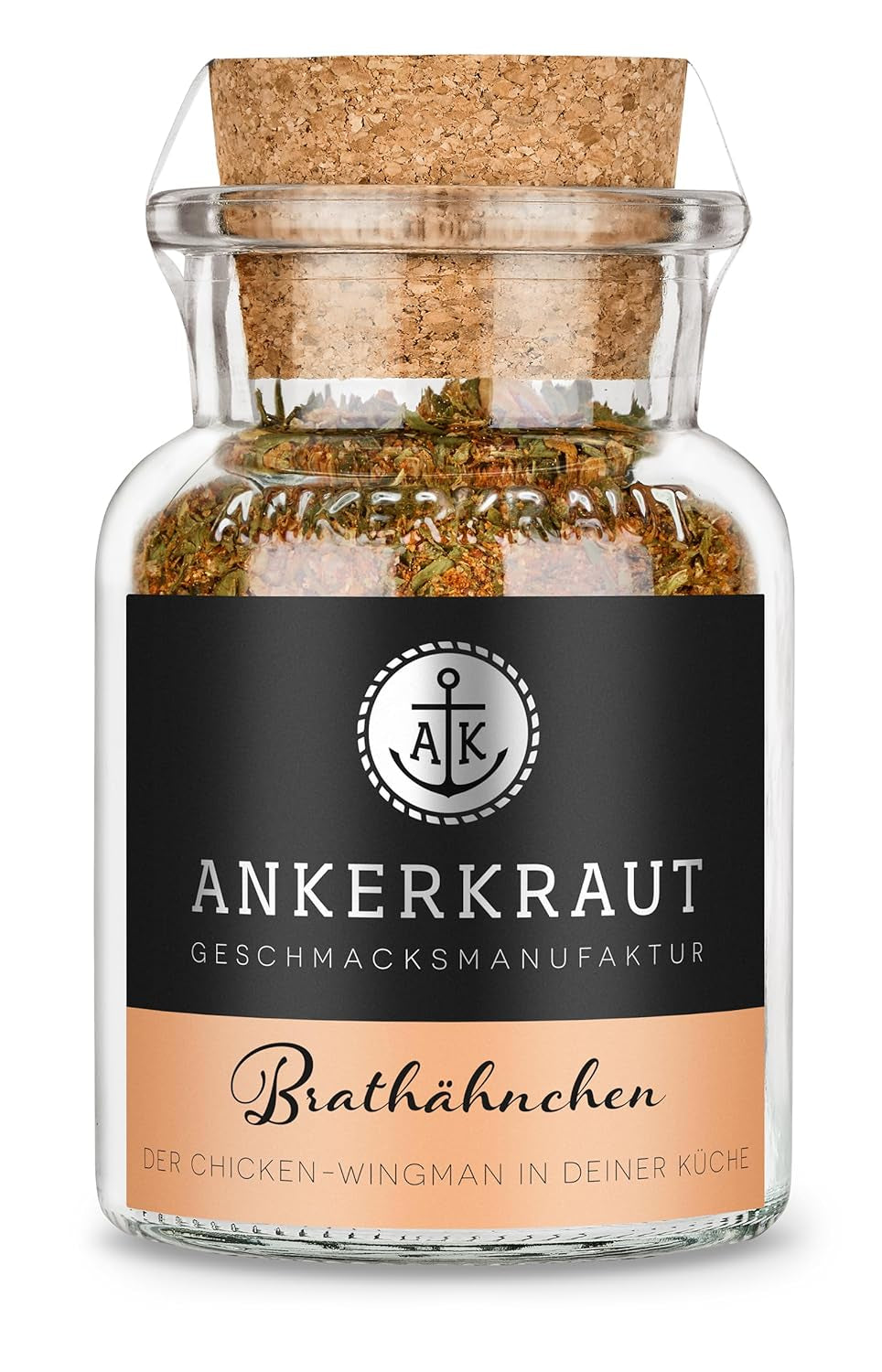 Ankerkraut Brathähnchen, Marinade für knuspriges Hähnchen, Chicken Gewürzsalz für Grill, Backofen und Pfanne, Chicken-Wings selber würzen, BBQ-Rub, 200g im Streuer