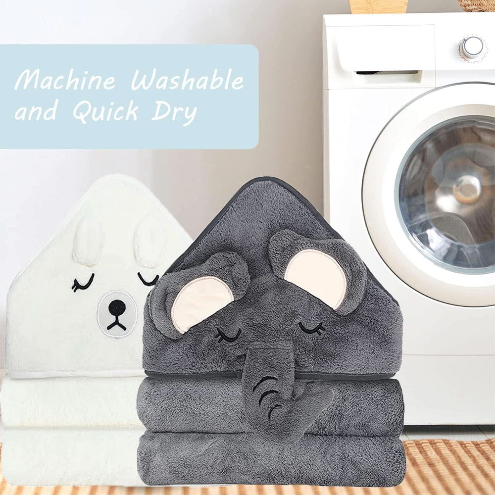 2er-Pack Badetücher mit Kapuze 80 x 80 cm Mutter und Kind Naty Shop