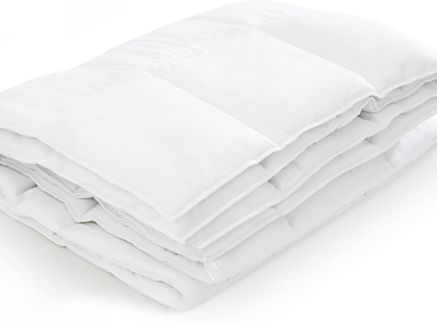 Bettdecke 135 x 200 cm, Bettdecke für alle Jahreszeiten, waschbare Mikrofaser Oekotex 100, weiße Bettdecke, Bettdecken und Steppdecken, Naty Shop