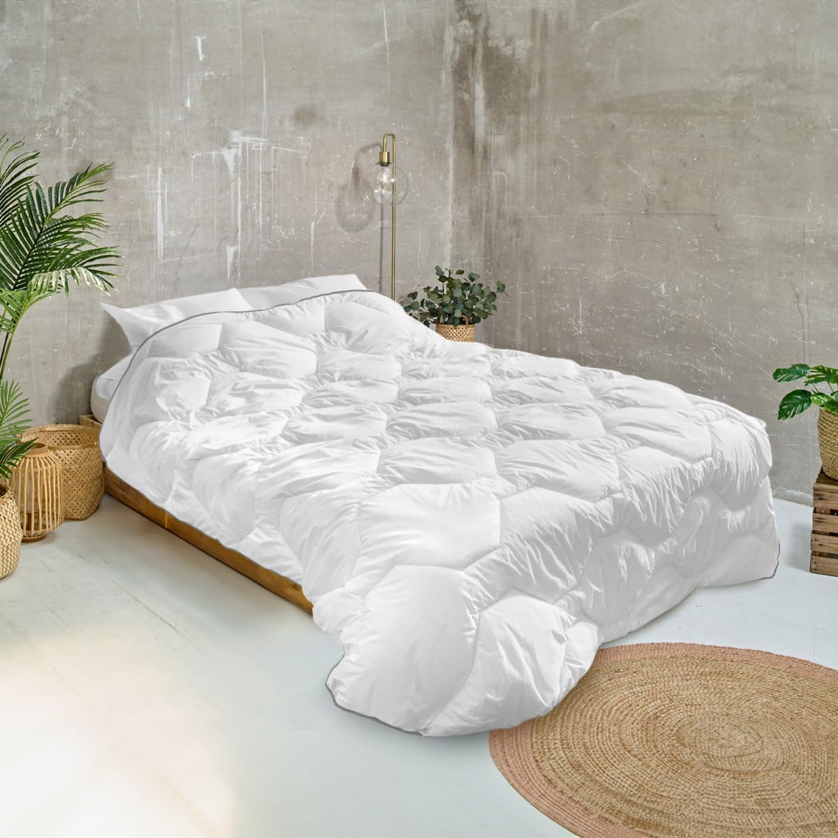 Supreme Decke Bleu Câlin, sehr warm, extra weicher Umschlag, superweich, Hotelkomfort, 140 x 200 cm Bettdecken und Steppdecken Naty Shop