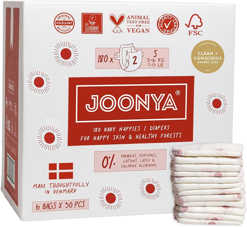 Babywindeln, Größe 3M (4-8 kg) – 1 Beutel mit 28 Stück – Keine Schadstoffe, umweltfreundlich, sehr saugfähig, für den Nachtgebrauch geeignet, ultradünn und weich – Hergestellt in Dänemark