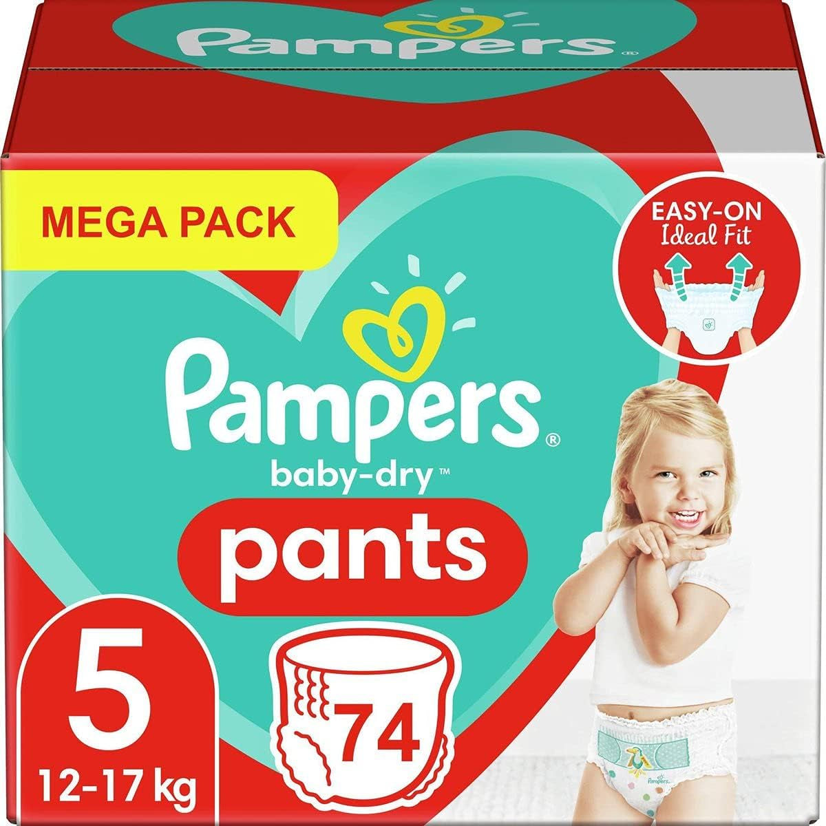 Pampers (alte Version), Höschen, Größe 4, 9 kg–15 kg, Dreierpack (1 x 88 Windeln)