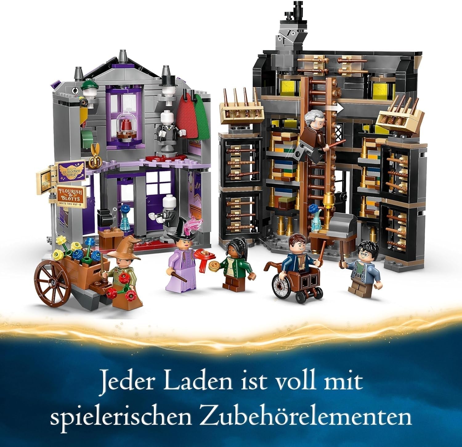 LEGO Harry Potter Ollivanders & Madam Malkins Anzüge, Länder der Winkelgasse, Kinderspielset, Zaubererspielzeug, Fantasy-Geschenke für Mädchen, Jungen und Fans ab 8 Jahren 76439 Bausets Besuche den LEGO-Store