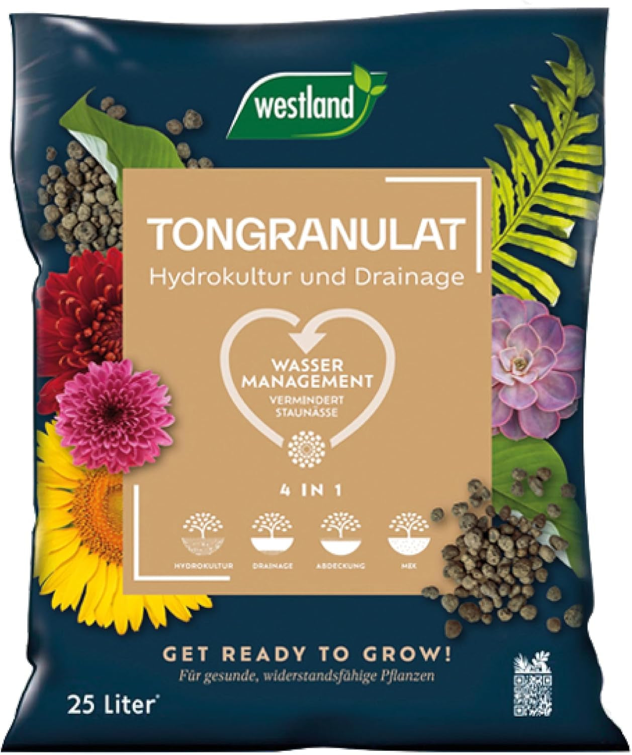 Westland Tongranulat, 5 l – Granulat für Pflanzen, ideal für Hydrokulturen, Drainagesubstrat ohne chemische Zusätze, für den Innen- und Außenbereich