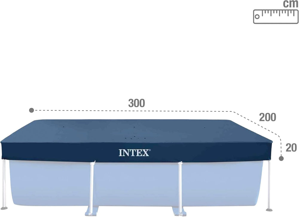 Intex 28038 – Plane für rechteckige oberirdische Pools, PVC, blau, 300 x 200 cm