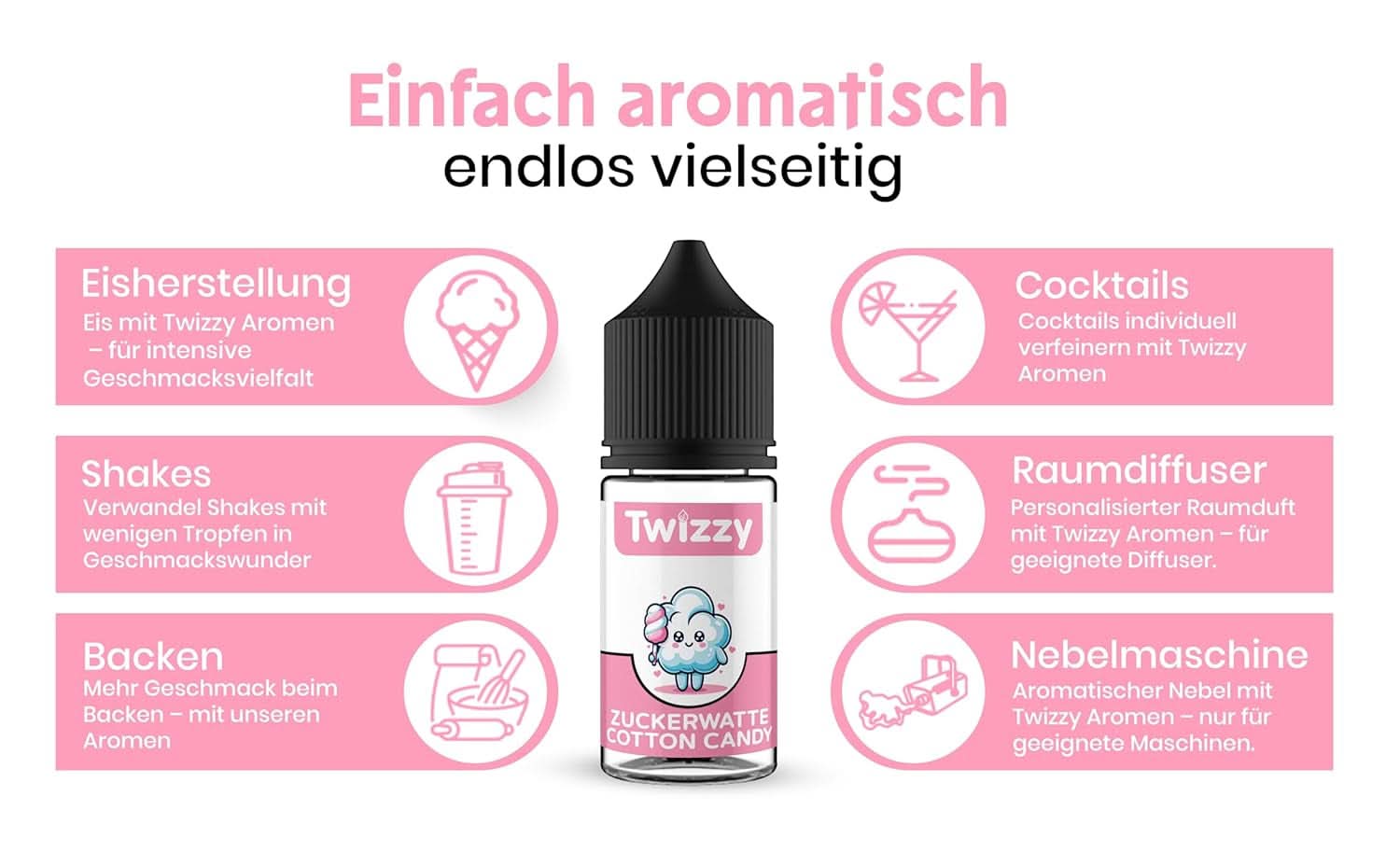 Twizzy Konzentriertes Zuckerwatte-Aroma, 30 ml Aromen Naty Shop