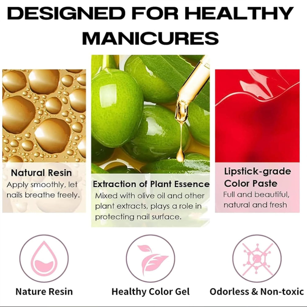 4-teiliges Nagellack-Set – schnell trocknender, langlebiger Nagellack auf Wasserbasis – DIY-Nageldesign-Nagellack (Nude Normal Style 4-teiliges Set)