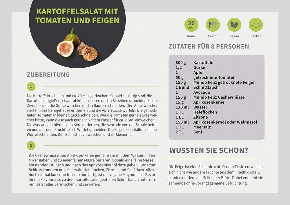 Mundo Feliz Getrocknete Feigen aus biologischem Anbau, 2 x 500 Gramm Naty Shop dehydrierte Produkte