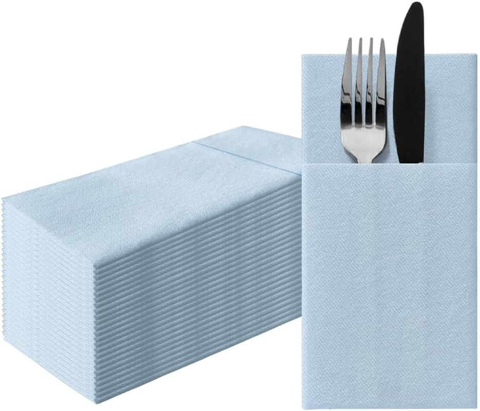 PAW - Șervețele pentru tacâmuri Airlaid - asemănătoare cu țesătura (pliere de 1/8) | 25 bucăți | Ideal pentru nunți, botezuri, comuniuni, zile de naștere | Saci de șervețele pentru tacâmuri | Monocolor, auriu