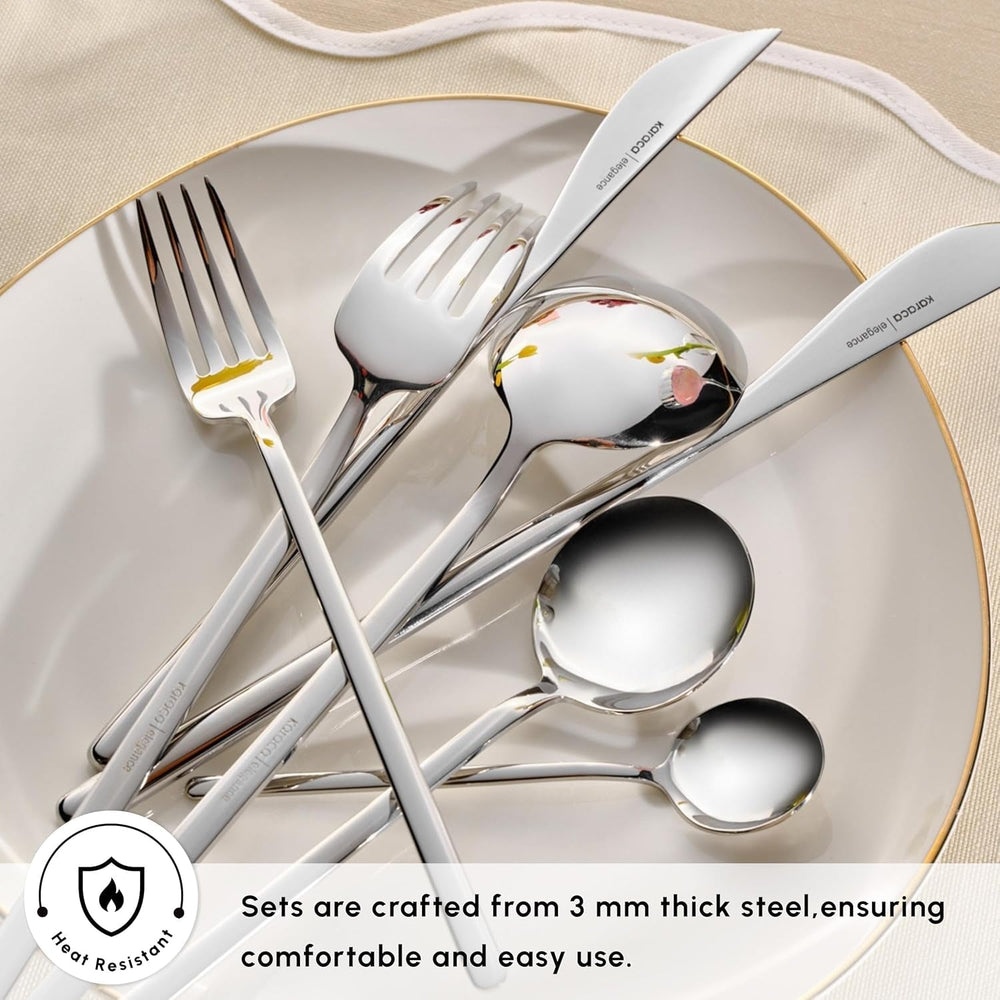 Karaca Focus Elegance, 84-teiliges Besteckset, 12 Personen Kitchen Naty Shop