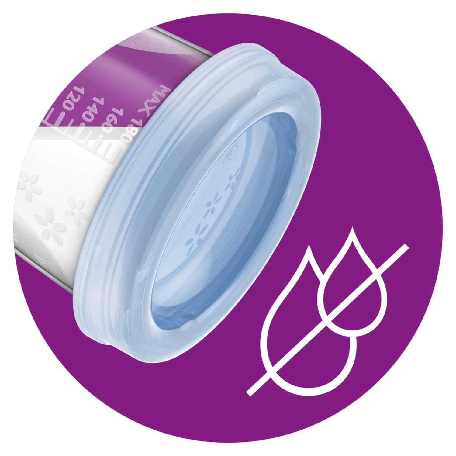 Philips AVENT SCF619/05 Aufbewahrungsbecher für Muttermilch, Becher inklusive Deckel, Zubehör für Lebensmittel und Stillen, Bebe Naty Shop