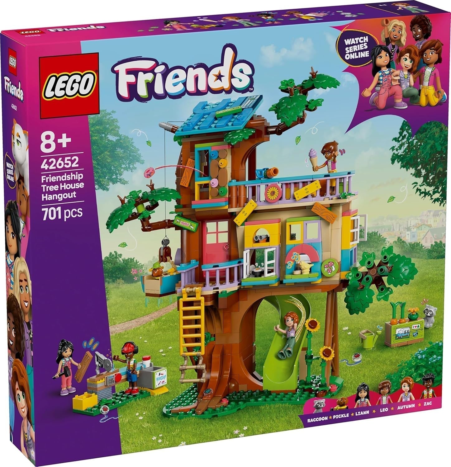 LEGO Friends Baumhaus Bauen und Spielen Rollenspielset Spielzeughaus für Mädchen ab 8 Jahren Set mit 4 Charakter-Minifiguren und 2 Tierfiguren Geschenkidee für Kinder 42652 Bausets Besuchen Sie den LEGO-Store