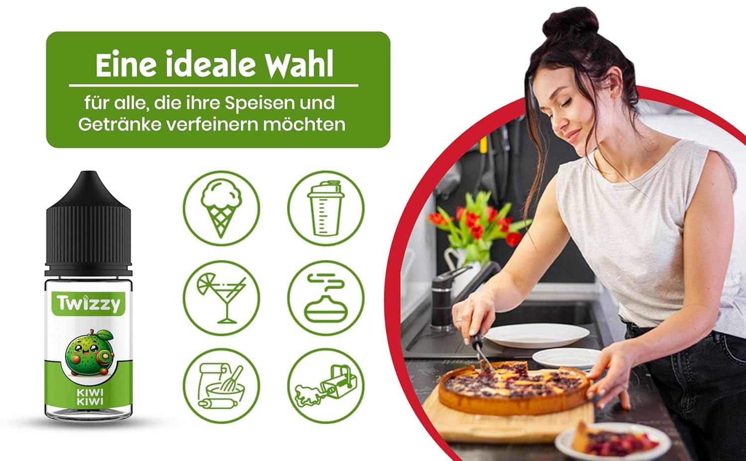 Twizzy Konzentriertes Kiwi-Aroma, 30 ml Aromen Naty Shop