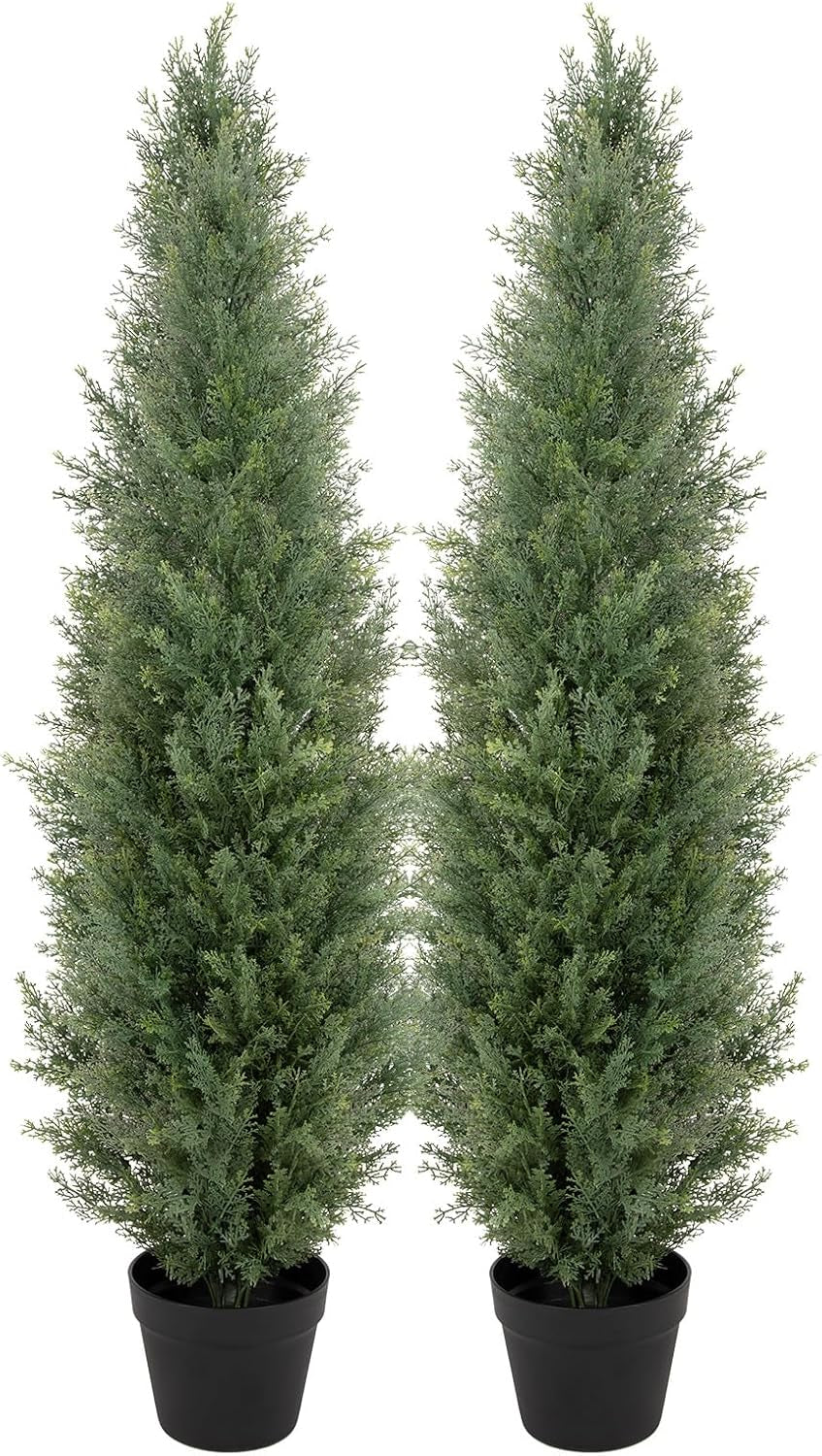 150 Cm Künstlicher Zedernbaum Uv-Beständig, Künstliche Formschnittbäume Mit Vollen Und Realistischen Blättern, Künstliche Pflanzen Für Die Eingangstür, Veranda, Terrasse, Balkon