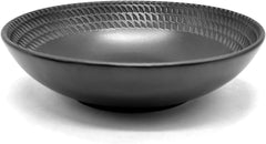 ECHTWERK 30-Teiliges Vintage Kombiservice "Blackstyle" Modern-Design, Für 6 Personen, Geschirrset Aus Steingut Mit 6 X Speiseteller, 6 X Beilagenteller, 6 X Schüssel, 6 X Teetassen, 6 X Suppenteller Tableware Sets Naty Shop