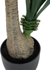 Hjh OFFICE Kunstpflanze Yucca Palme Höhe 135 Cm Grün Palmlilie Kunstbaum Groß Zimmerpflanze Künstlich, 871007