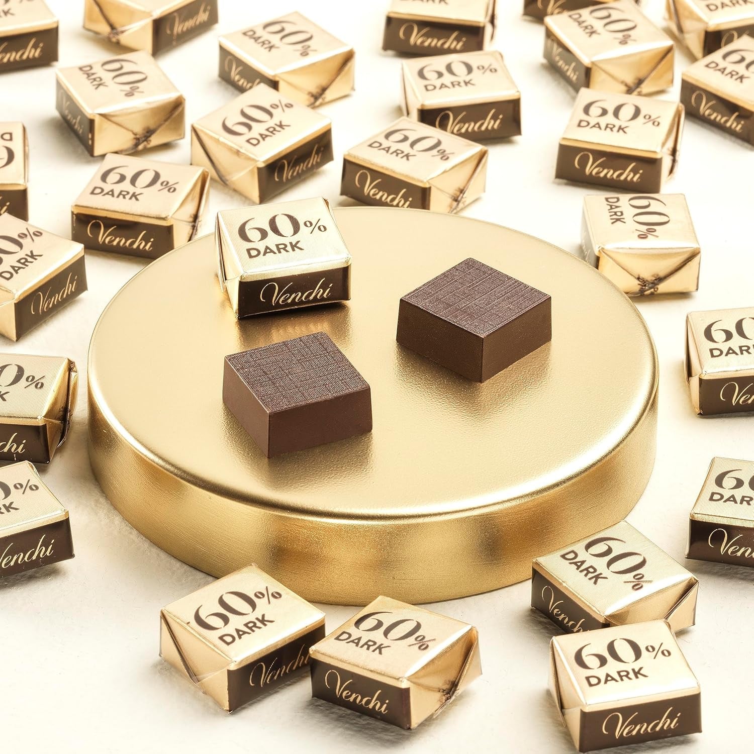 Venchi Cubotto aus 60 % reiner Zartbitterschokolade in der 1-kg-Packung – vegan, glutenfrei