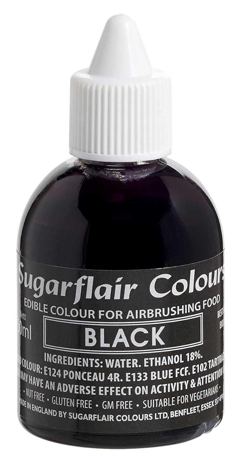 Colorant alimentar Sugarflair cu aerograf, auriu auriu, colorant alimentar lichid comestibil, colorant pentru aerograf, torturi, brioșe, glazură și decorațiuni pentru torturi - 60 ml