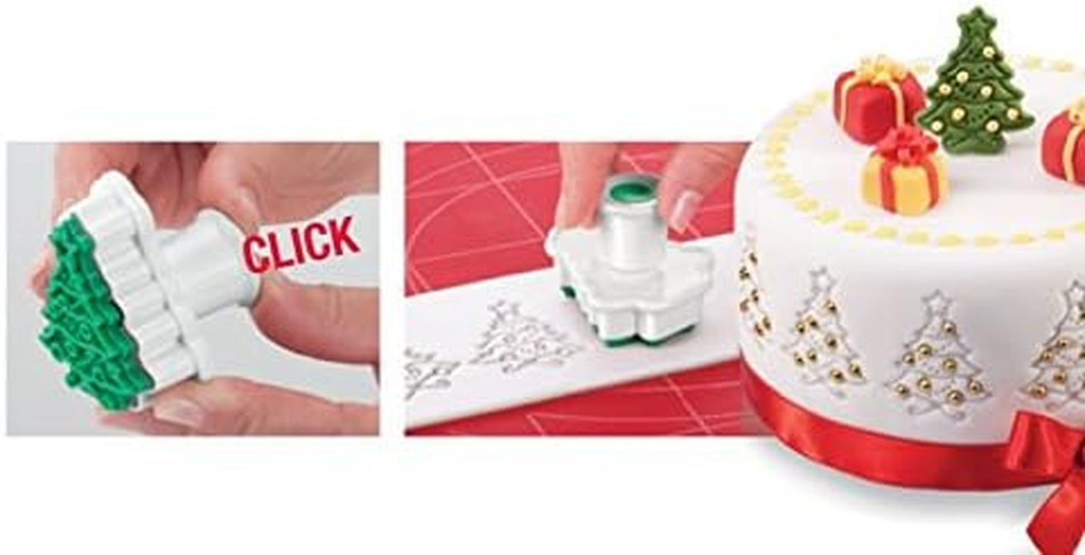 Forme de biscuiți Tescoma cu ștampilă Delicia de Crăciun, asortate, set de 4 piese