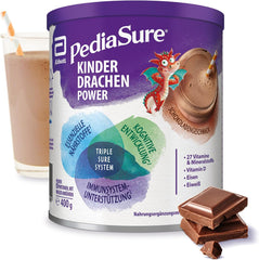 Pediasure Kids Dragon Power Schokolade 400g | Leckerer Shake als Nahrungsergänzung für Kinder ab 1 Jahr | Mit 27 Vitaminen und Mineralstoffen, Protein und Triplesure-Komplex | Die Verpackung kann variieren