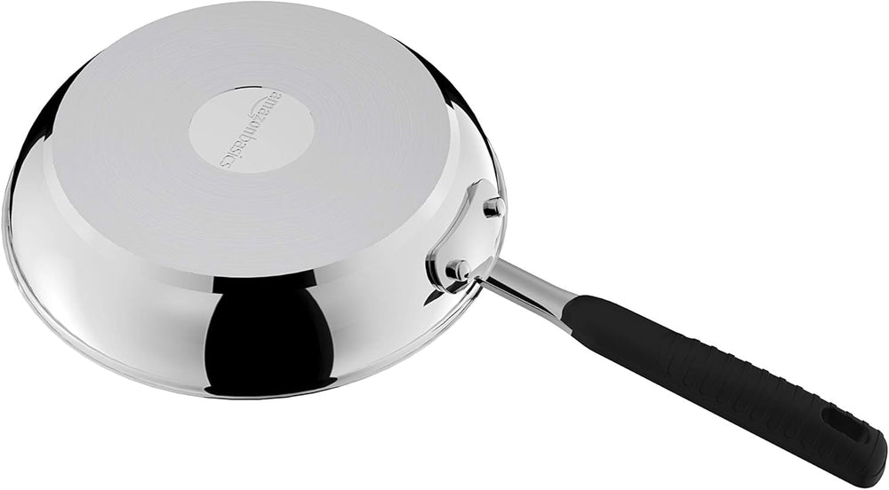 Edelstahlpfanne mit Antihaftbeschichtung – induktionsgeeignet, mit komfortablem Griff – 28 cm Töpfe und Pfannen Naty Shop