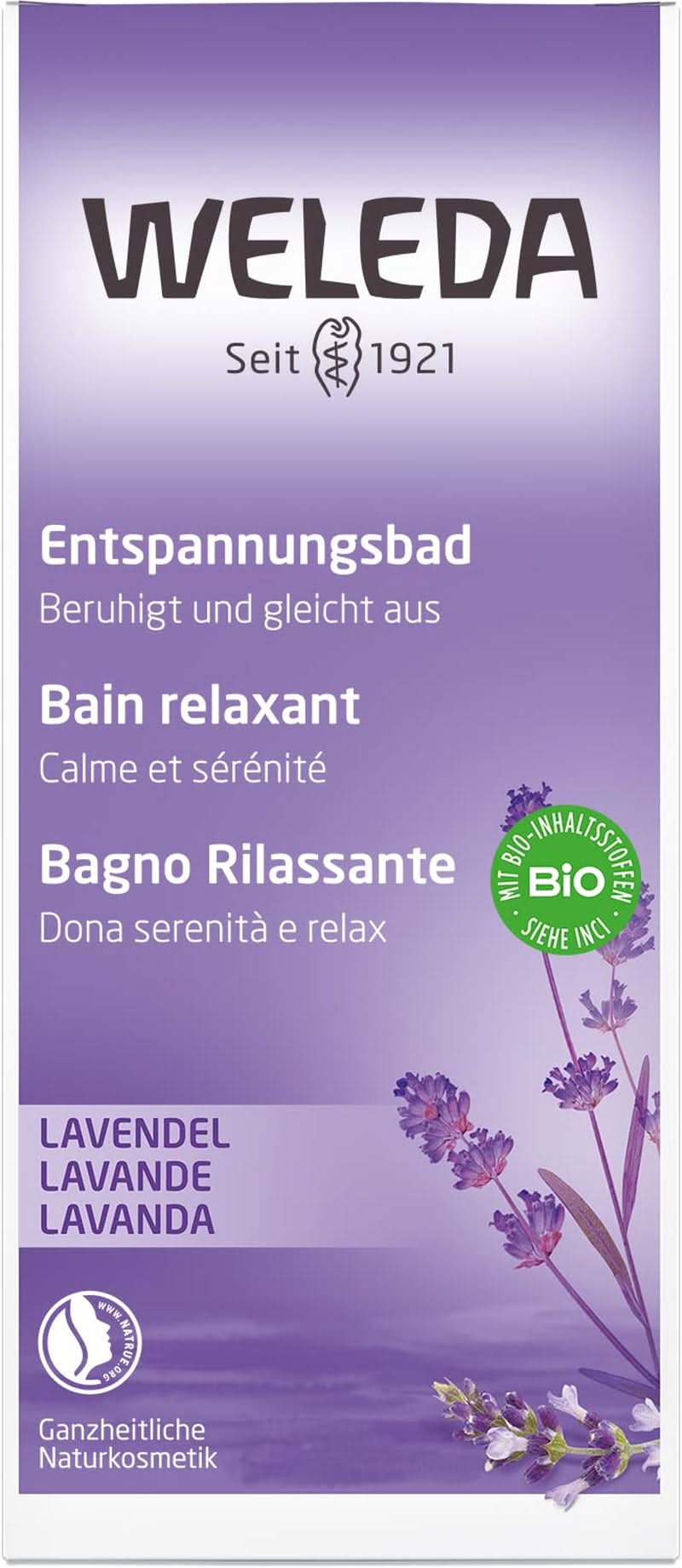 WELEDA BIO, Gesundheitsbad mit Naturkosmetik mit echtem Lavendelöl zur Beruhigung der Sinne und für einen guten Schlaf, 200 ml Dusche und Bad Naty Shop