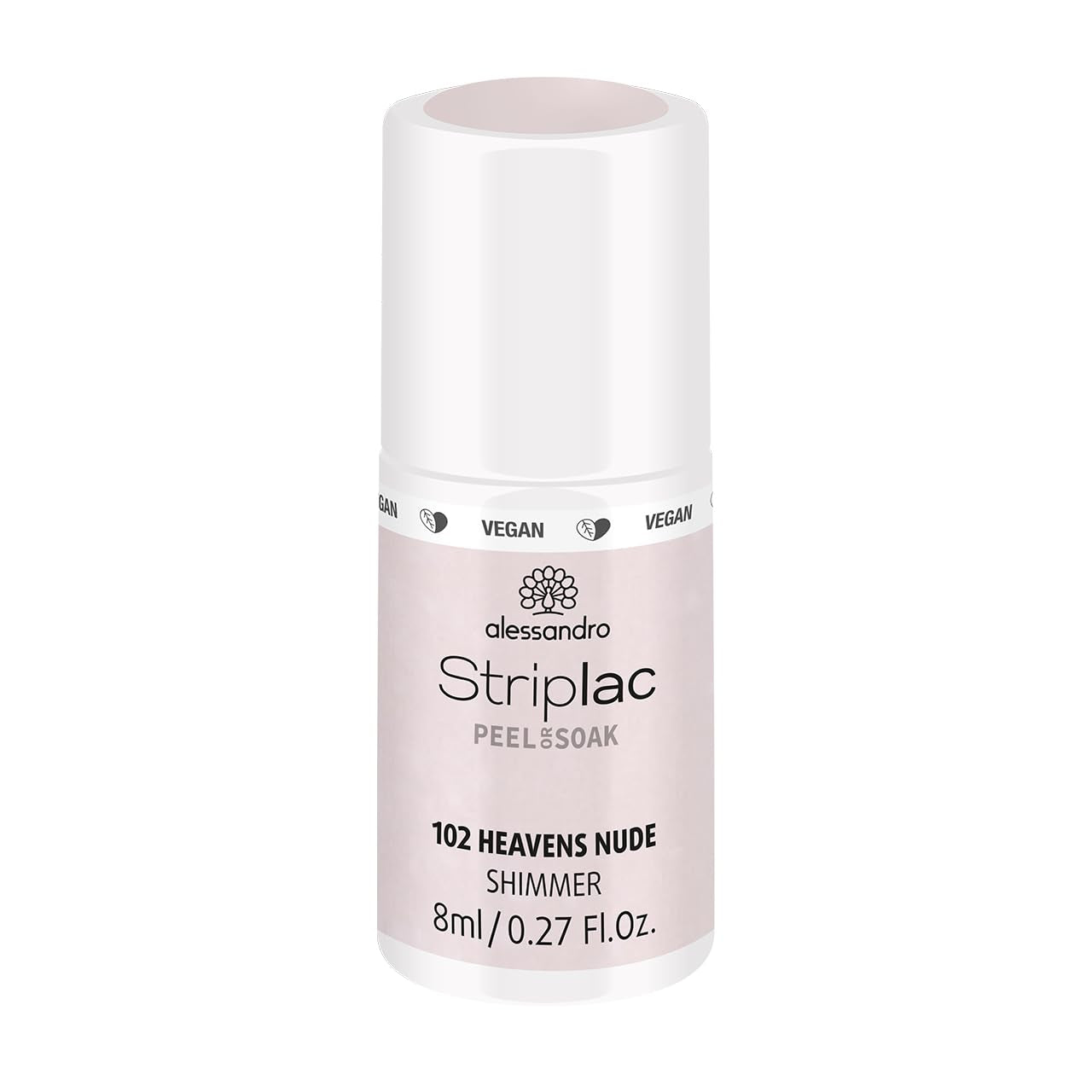 Alessandro Striplac White Honeymoon UV-Nagellack – Zart und langlebig – Einfache Entfernung dank der Entfernungstechnologie – Vegan und tierversuchsfrei – 8 ml