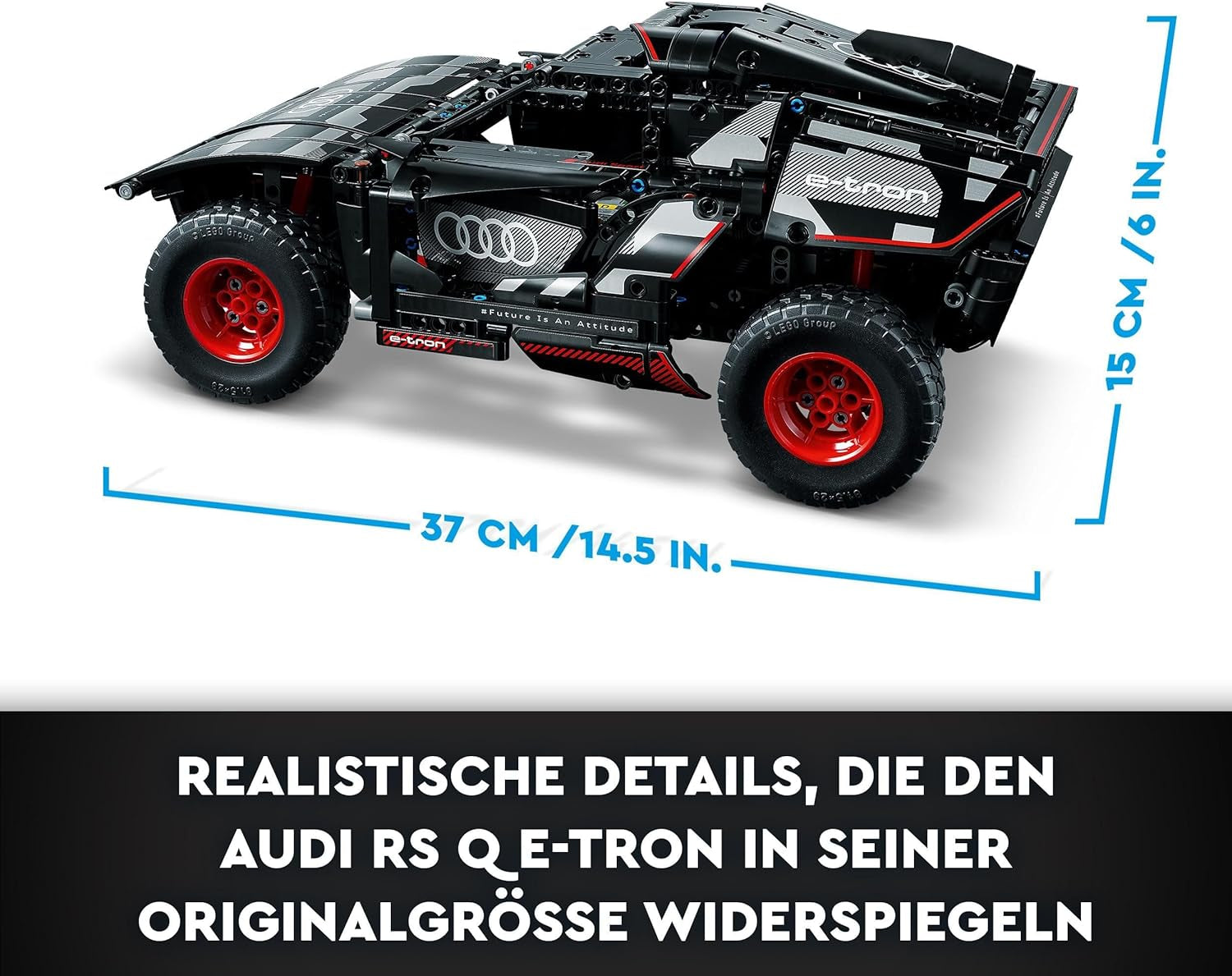 LEGO 42160 Technic Audi RS Q e-tron, ferngesteuertes Rallye-Auto-Spielzeug, Dakar-Rallye-Geländewagen, App-steuerter RC mit Control+, Geschenk für Jungen, Mädchen und Fans ab 10 Jahren zum Bauen