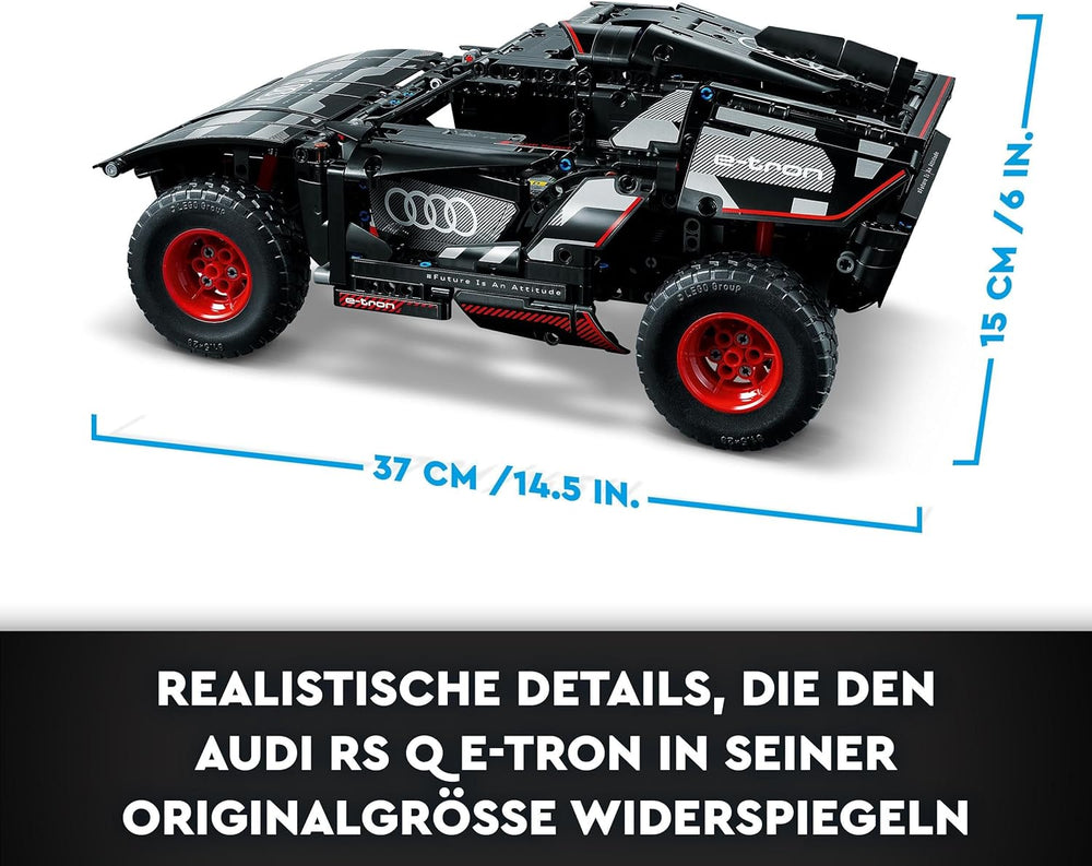 LEGO 42160 Technic Audi RS Q e-tron, ferngesteuertes Rallye-Auto-Spielzeug, Dakar-Rallye-Geländewagen, App-steuerter RC mit Control+, Geschenk für Jungen, Mädchen und Fans ab 10 Jahren zum Bauen