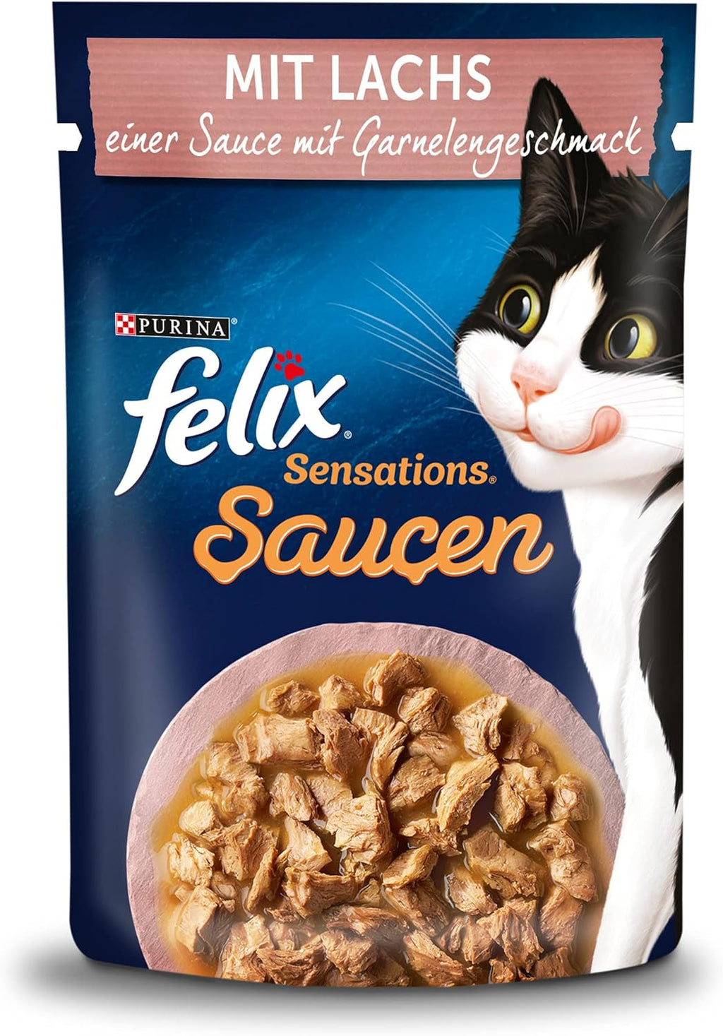 FELIX Sensations Sauces Hrană umedă pentru pisici, Fish Variety Mix, pachet de 6 (6 X 12 pungi a 85G)
