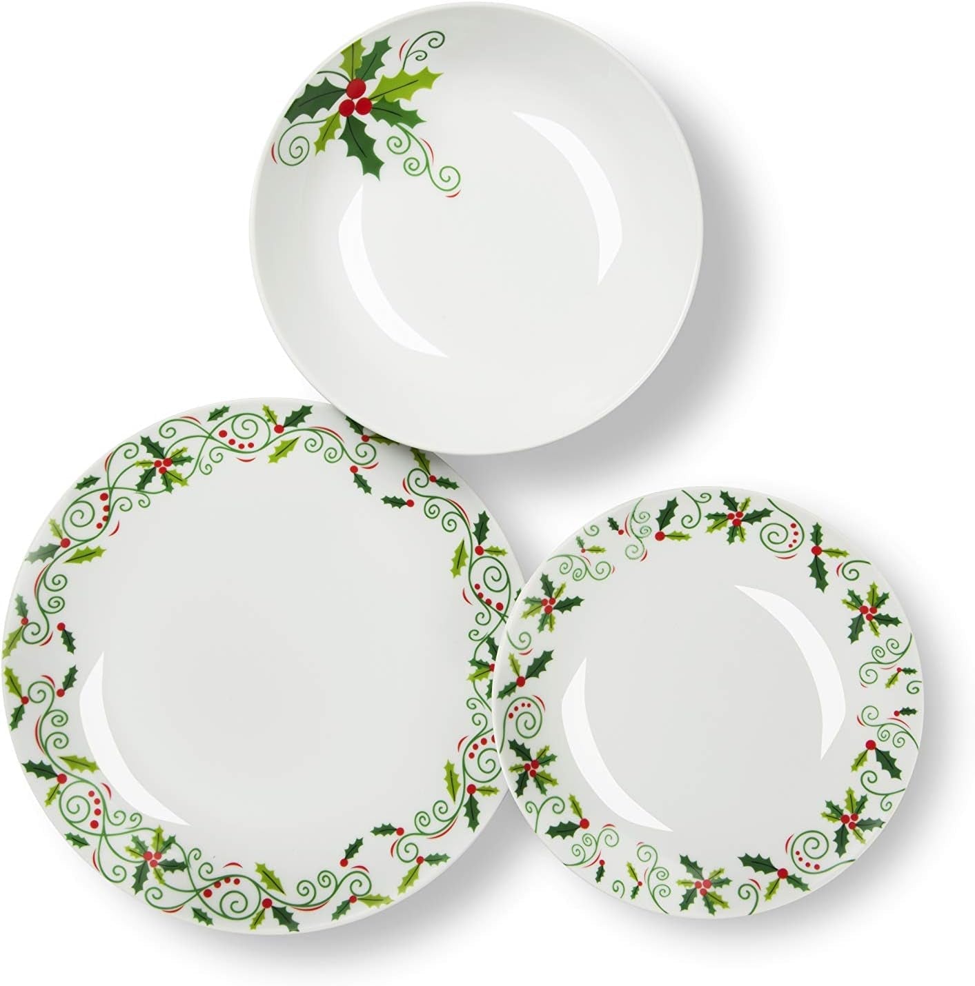 Excelsa SERV.TAV.18 PZ CHRISTMAS HOLLY Weiß
