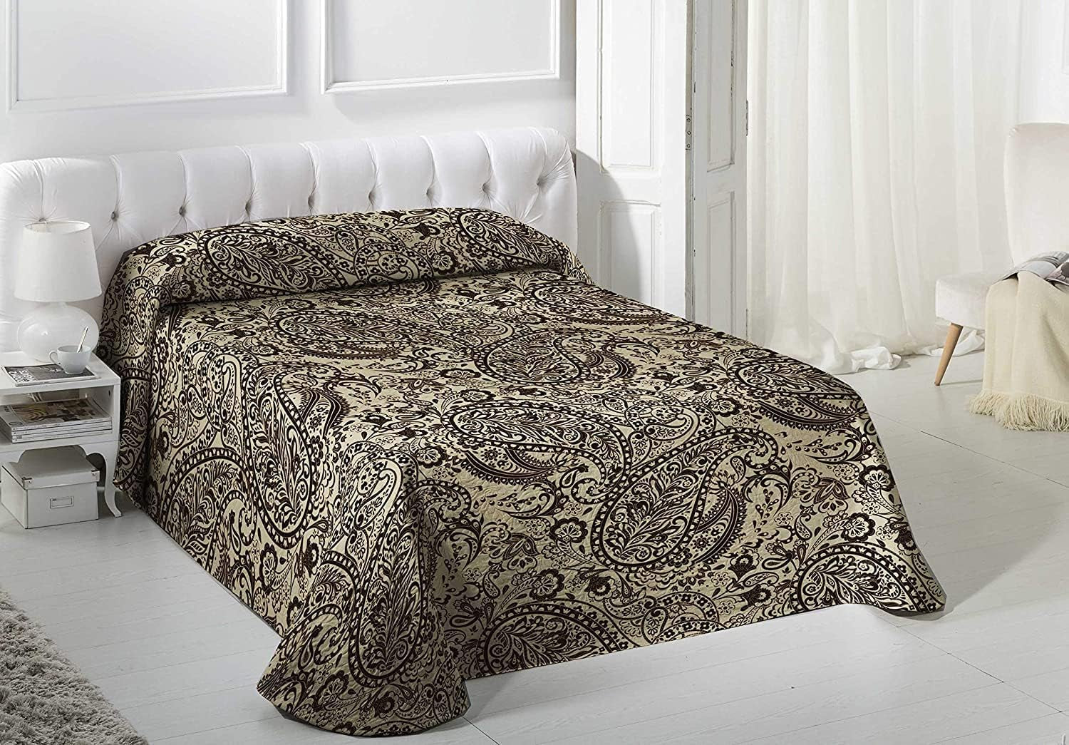 VIALMAN Leichte Decke Sofia 29, Baumwolle Polyester, Braun, Cama 135: 230 x 270 cm Betten und Decken Besuchen Sie den VIALMAN-Store