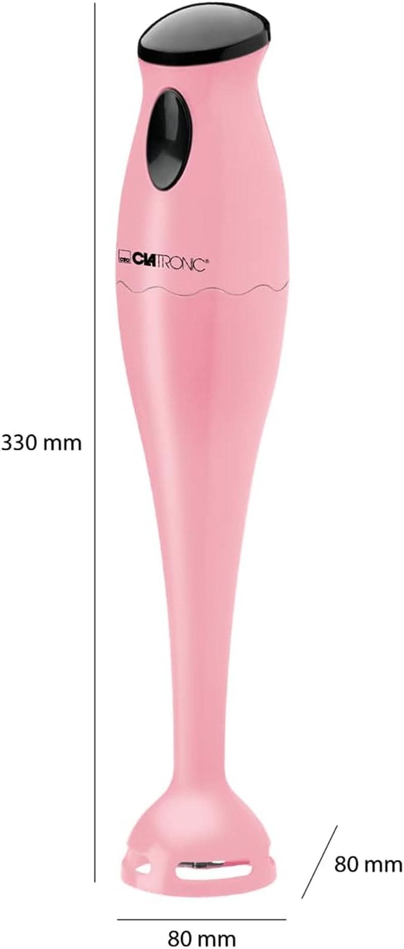 Clatronic Stabmixer/Pürierstab/Blender/Stab-Mixer/Stick/Mixstab SM 3577; Edelstahl-Schlagmesser; Für Smoothie, Kürbispüree, Babybrei, Milchshake; Mit Mixbehälter (500 ml); 180 Watt; Pink Kitchen Naty Shop