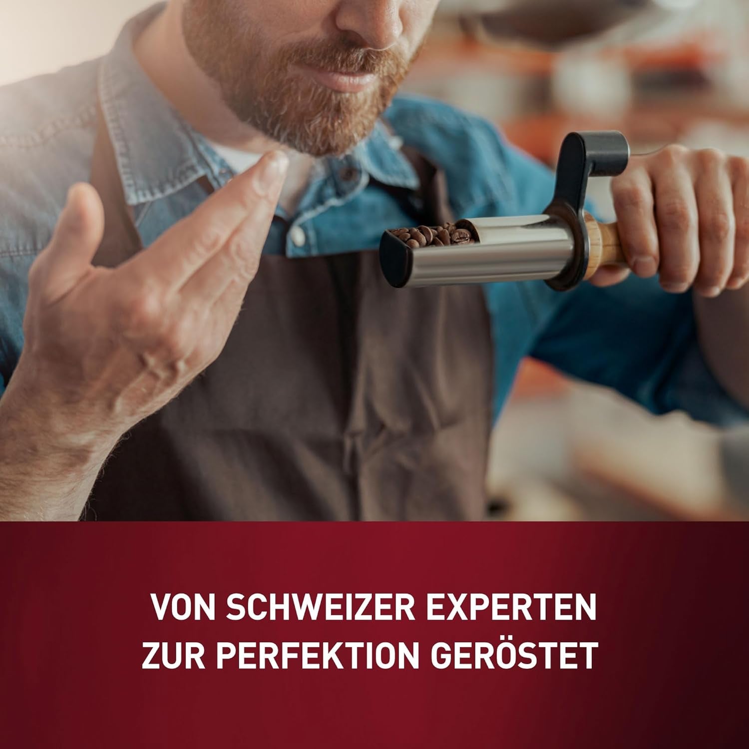 Schwiizer Schüümli Crema Mild, boabe de cafea Arabica 100% premium, fructate și cu aromă de nucă, pentru aparate de cafea complet automate, tărie 2/5, prăjire ușoară, certificat Rainforest Alliance, 1kg (pachet de 2)