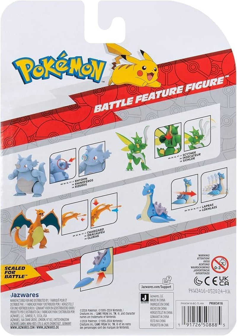 Pokémon PKW3416 - Battle Feature Figure - Lapras, Figură mobilă oficială, 11.5 cm Action figures Naty Shop