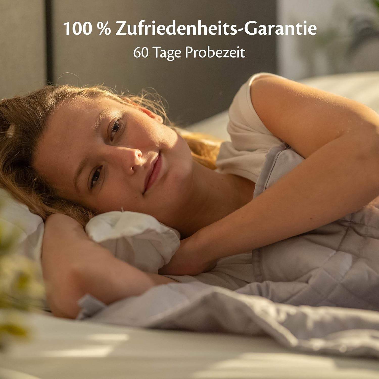 Pătură ponderată 135X200 7Kg - Pătură de terapie anti-stres - Pătură grea 100% bumbac - Pătură pentru somn profund și o mai bună recuperare - Pătură ponderată - pentru bărbați și femei de la 55-85Kg Paturi si Cuverturi Besuche den Ella-Store