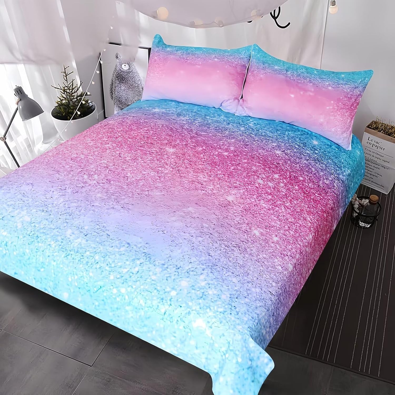 Set lenjerie copii si adolescenti, diverse modele Lenjerie de pat - copii Naty Shop Multicolor4 Double（200×200Cm）